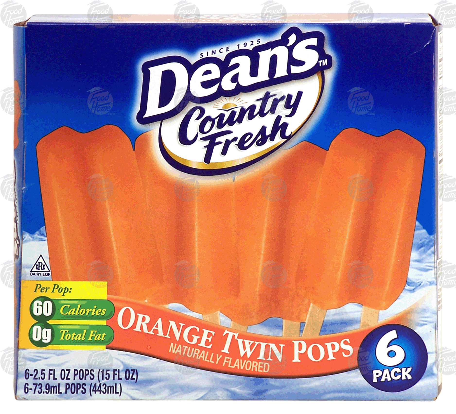 Dean's Country Fresh orange twin pops, 6 pack Full-Size Picture